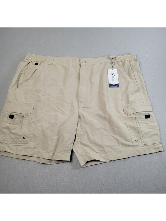 Other - NEW World Wide Sportsman Shorts Men's 46 Cargo Beige Velco Fishing Outdoor NWT